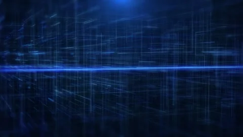 Virtual Data Grid with Stream Line Cyber Network Architecture Pattern Stock Footage 316513348
