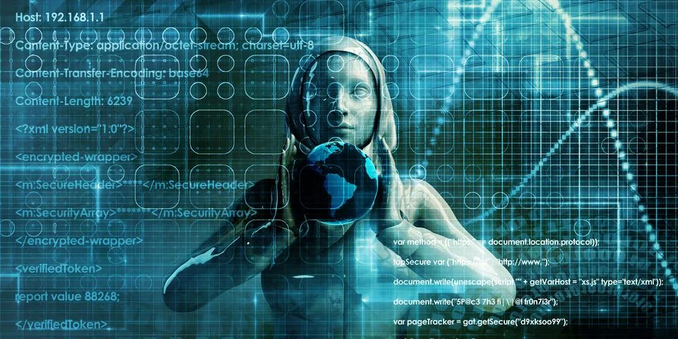 Virtual Data Stock Illustration