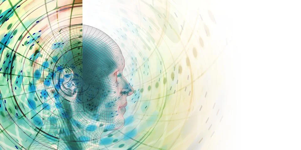 Virtual Data Ilustração Stock