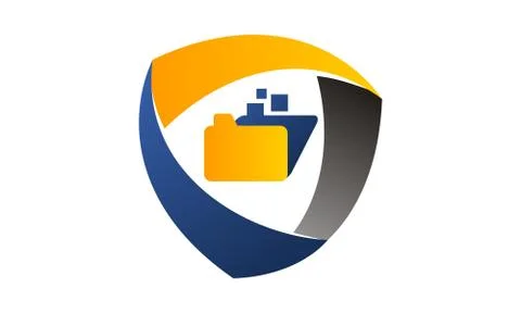Virtual Data Protection Stock Illustration