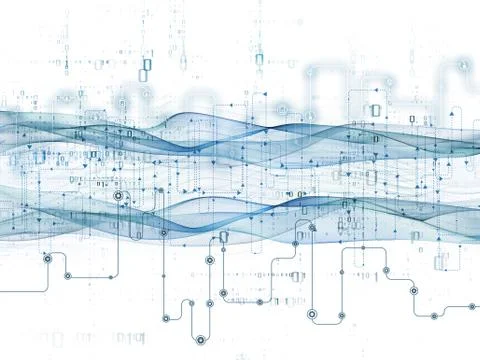 Virtual Data Transfers Stock Illustration