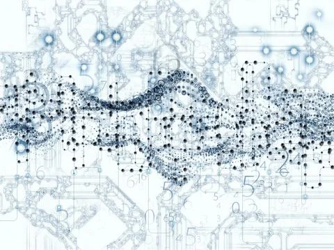 Virtual Data Transfers Illustrazione stock
