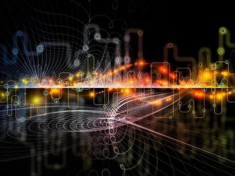 Virtual Data Transfers Stock Illustration