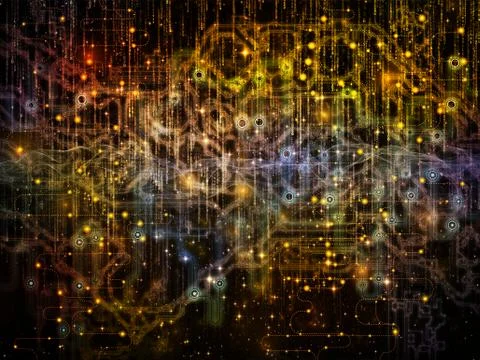 Virtual Data Transfers Stock Illustration