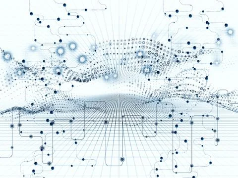 Virtual Data Transfers Stock Illustration