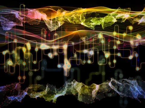 Virtual Data Transfers Stock Illustration