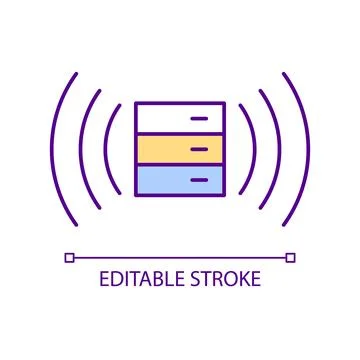 Virtual dataset storage RGB color icon Stock Illustration