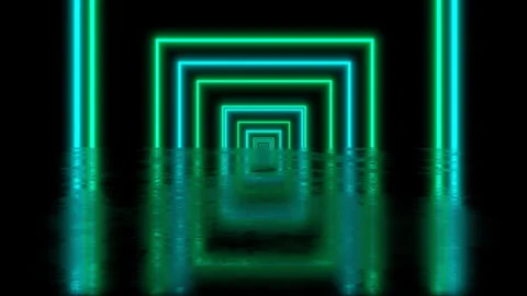 Virtual Design Shape Futuristic Neon Wallpaper. Fluorescent Fashion Background 스톡 동영상 147749929