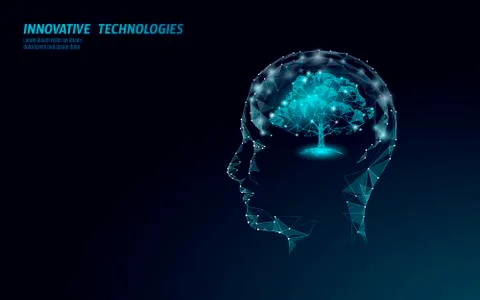 Virtual digital biotechnology tree engineering concept. 3D render. Nature mind Illustrazione stock