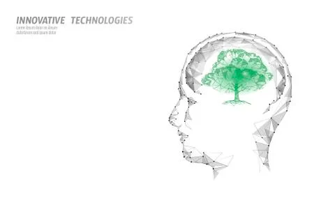 Virtual digital biotechnology tree engineering concept. 3D render. Nature mind イラスト素材