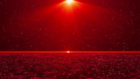 Virtual digital futuristic Red stage dome. Future tech showroom for digital Stock Footage 313863277