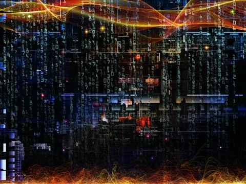 Virtual Digital Network 스톡 일러스트