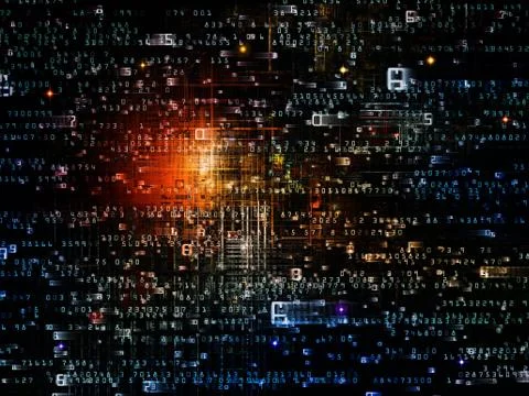 Virtual Digital Network Stock Illustration
