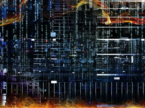 Virtual Digital Network Illustrazione stock