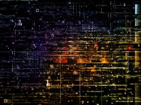 Virtual Digital Network Illustrazione stock
