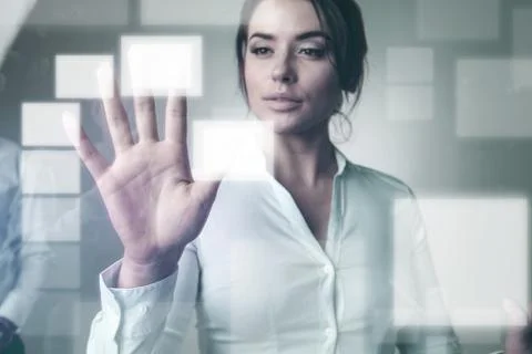 Virtual display concept 스톡 사진