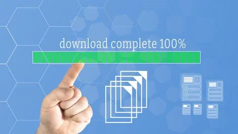 Virtual Document Upload Concept. Open File folder with flying blank documents. D Stock Photos