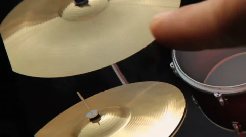 Virtual Drum Set (Crash Cymbal) Stock-Footage 2975827