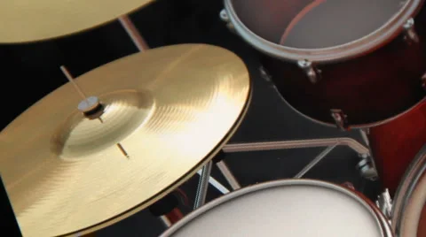 Virtual Drum Set (High Hat Cymbal) Stock-Footage 2975832