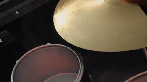 Virtual Drum Set (Ride Cymbal) Stock-Footage 2975761