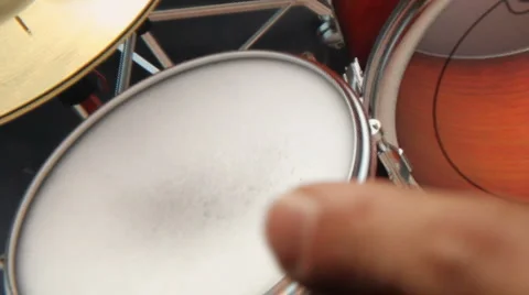 Virtual Drum Set (Snare Drum) Stock-Footage 2975848