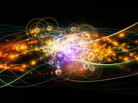 Virtual Dynamic Network Stock Illustration