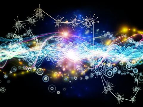Virtual Dynamic Network Illustrazione stock