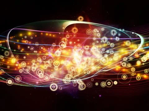 Virtual Dynamic Network Illustrazione stock