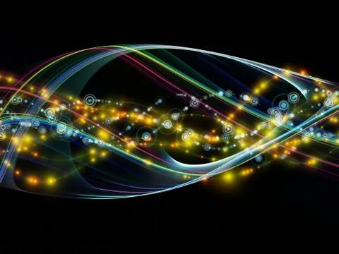 Virtual Dynamic Network Illustrazione stock