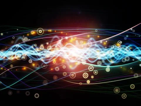 Virtual Dynamic Network Stock Illustration