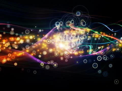 Virtual Dynamic Network Stock Illustration