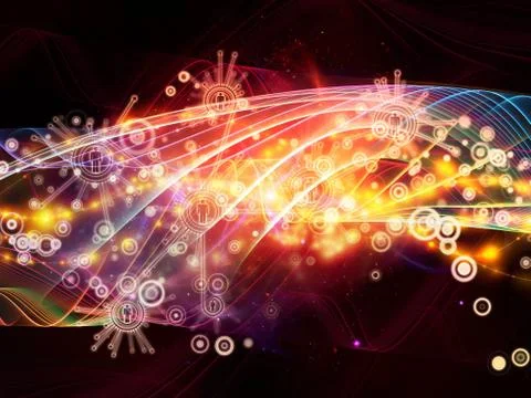 Virtual Dynamic Network Stock Illustration