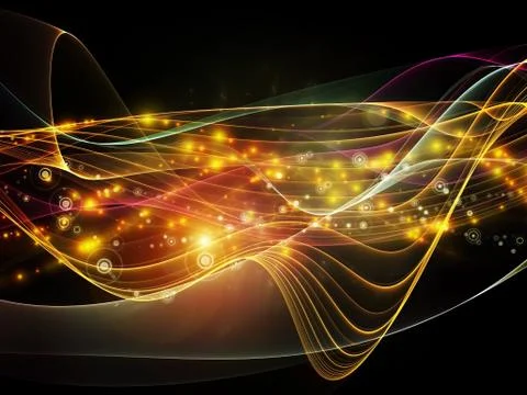 Virtual Dynamic Network Stock Illustration