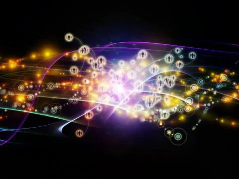 Virtual Dynamic Network Illustrazione stock