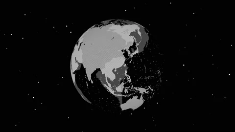 A virtual Earth represented by a polygon mesh. 動画素材 165079689