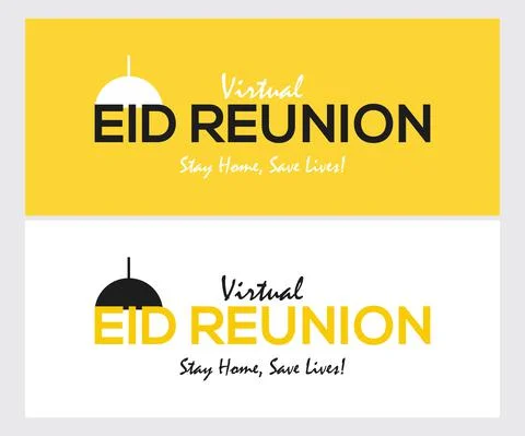 Virtual Eid Reunion banner vector background design Stock Illustration