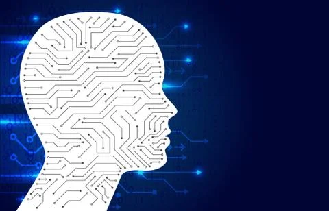 Virtual engineering concept. Artificial intelligence. Stock Illustration