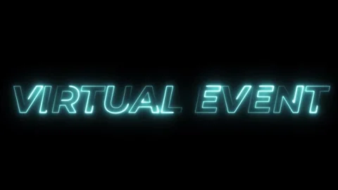 Virtual Event Neon Sign Stock Footage 287400213