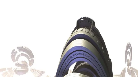 Virtual fantastic tower Stock Footage 80057874