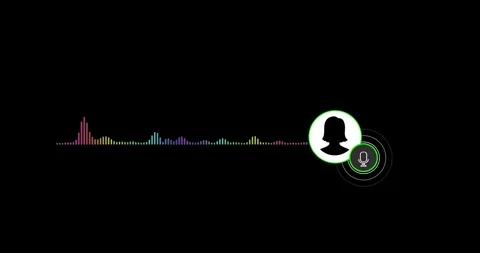 Virtual female character interview voice animation voice recording and podcast m Stock Footage 337518751