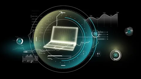 Virtual financial data infographic elements Stock Footage 249820947