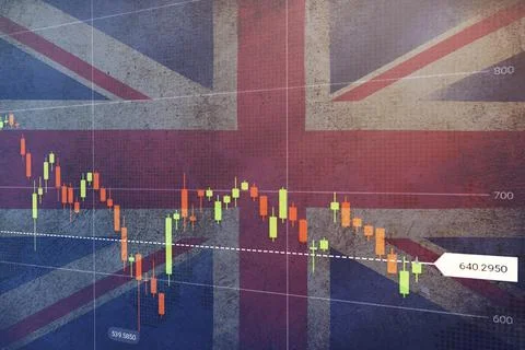 Virtual financial graph on flag of Germany. Forex and investment concept 스톡 사진