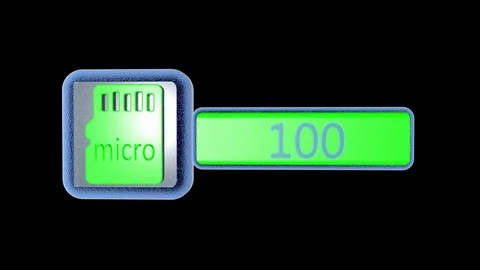 Virtual flash card icon. The inclusion of abstract storage. Video stock 112060597