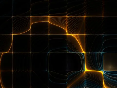 Virtual Fractal Grid Illustrazione stock