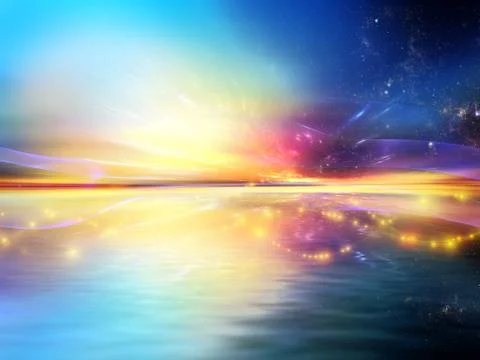 Virtual Fractal Waves Illustrazione stock