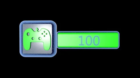 Virtual game icon. The inclusion of an abstract player. Stock Footage 112864443