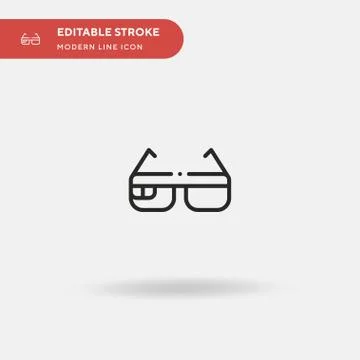 Virtual Glasses Simple vector icon. Illustration symbol design template for w Stock Illustration