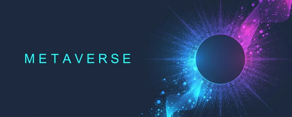 Virtual global internet connection metaverse with a new experience in metaverse Stock Illustration