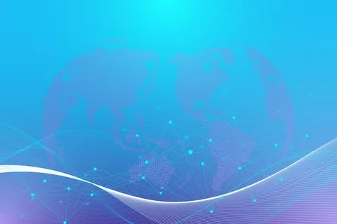 Virtual Graphic Abstract Background Communication with World Globe. Perspective イラスト素材