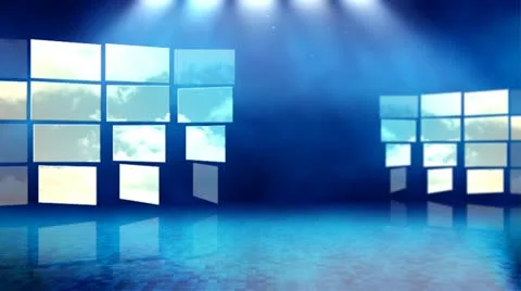 Virtual green screen studio11 clouds Stock Footage 11205599